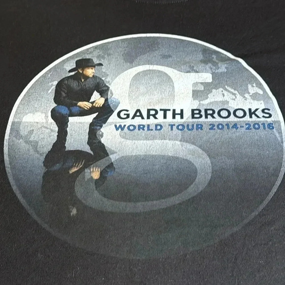 2014-2016 garth brooks world tour black t-shirt concert short sleeve - Picture 2 of 7